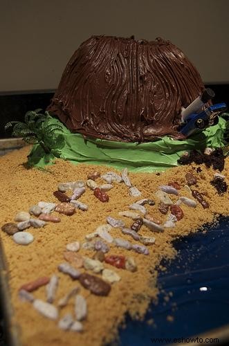 Cómo hacer un pastel volcánico