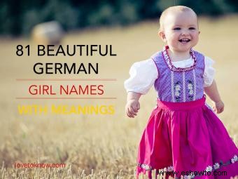 81 hermosos nombres alemanes para niñas con significados