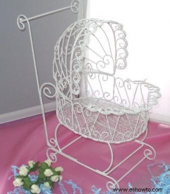 Decoraciones para Baby Shower de cochecito y cochecito