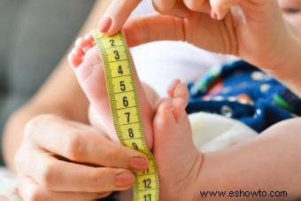 Tabla imprimible de crecimiento de bebés prematuros