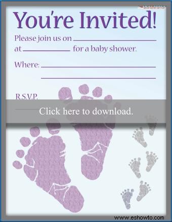 Invitaciones de Baby Shower para imprimir gratis