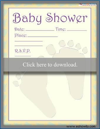 Invitaciones de Baby Shower para imprimir gratis