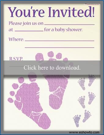 Invitaciones de Baby Shower para imprimir gratis