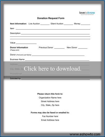 Plantillas sencillas de formulario de solicitud de donación para organizaciones sin fines de lucro
