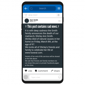 Cómo escribir un anuncio de fallecimiento en Facebook