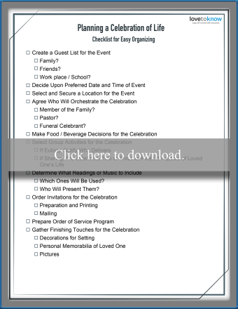 Planificación de una celebración de la vida:lista de control para una fácil organización