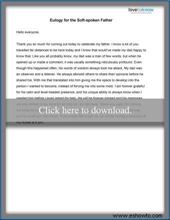 Cómo escribir un elogio significativo para tu padre
