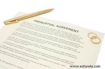 Acuerdos prenupciales y acuerdos de divorcio