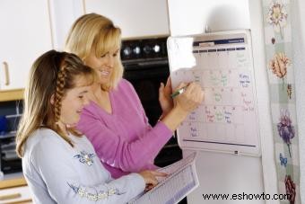 Creación y uso de tablas de tareas familiares