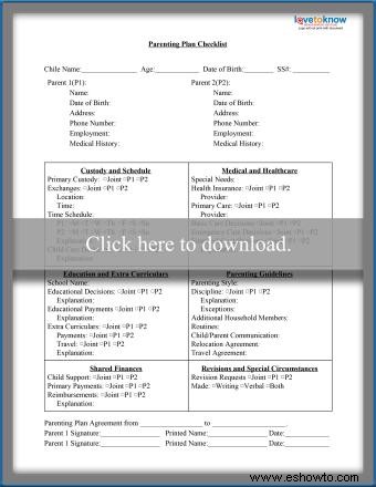 Formularios de planes de crianza gratuitos