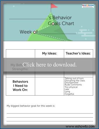 Gráficos de comportamiento imprimibles gratuitos para niños y adolescentes