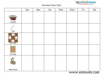 Gráficos de tareas imprimibles para niños