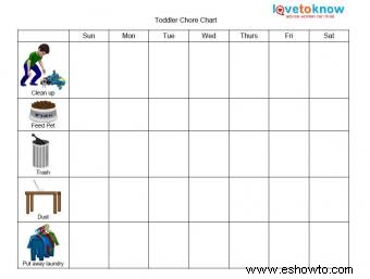 Gráficos de tareas imprimibles para niños