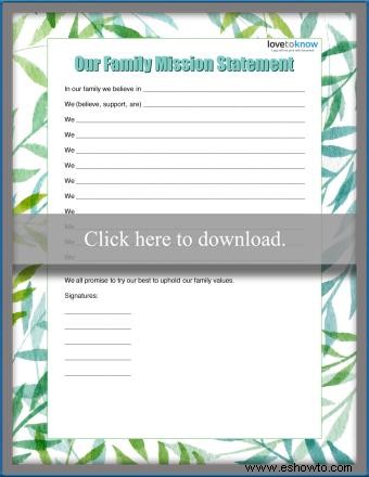 Creación de una declaración de misión familiar (con ejemplos)