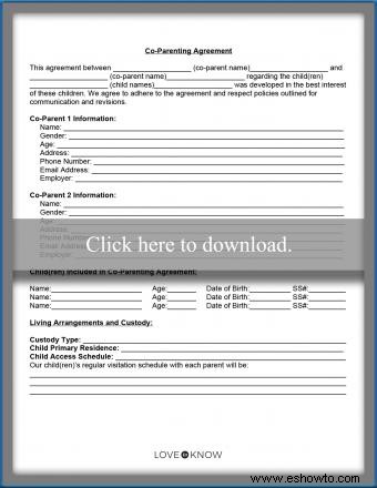 Acuerdos de paternidad compartida:elaborando el adecuado para usted 