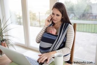11 maneras de ahorrar cordura para trabajar desde casa con un bebé
