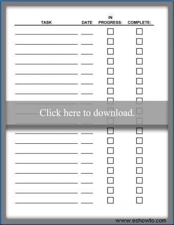 Plantillas de listas de verificación imprimibles gratuitas