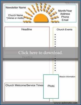 Plantillas imprimibles gratuitas para boletines de la iglesia