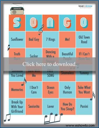 Divertidos juegos musicales de bingo con cartones imprimibles