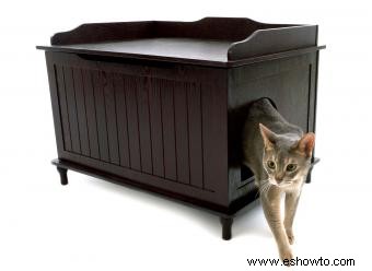 Opciones de muebles de caja de arena para gatos 