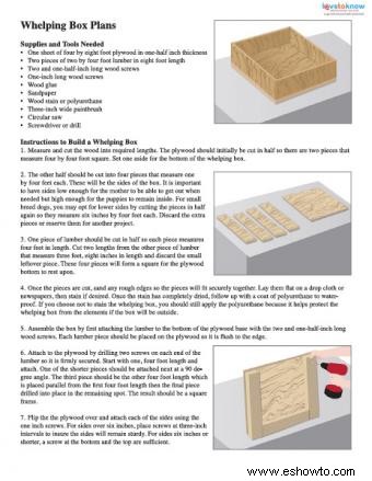 Planos de caja de parto