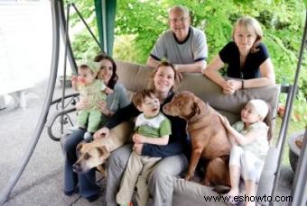 Visita a la familia con tu perro