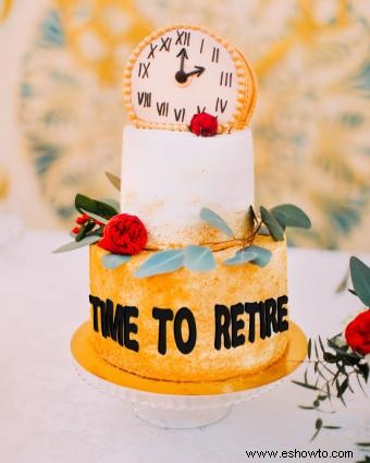 Diseños e ideas para pasteles de jubilación