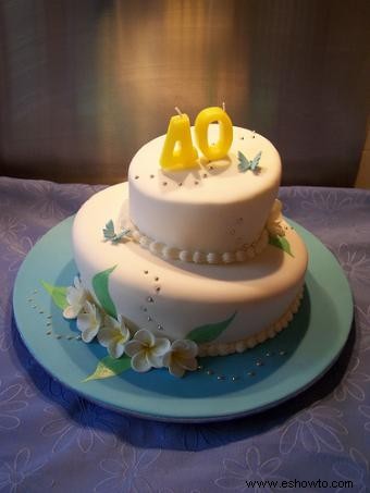 Ideas para pasteles de cumpleaños número 40