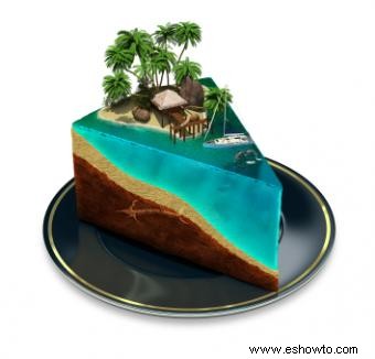 Pasteles de cumpleaños con tema de playa