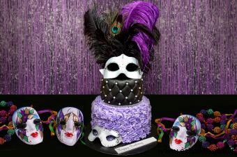 Diseños de pasteles con temática de máscaras