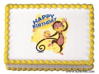 Pastel de cumpleaños de mono
