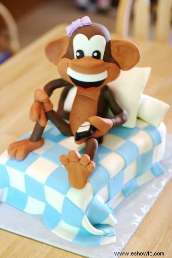 Pastel de cumpleaños de mono