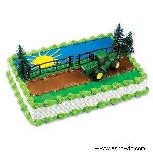 Pastel de cumpleaños de tractor