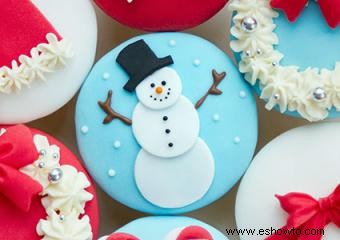 Ideas para decorar cupcakes navideños