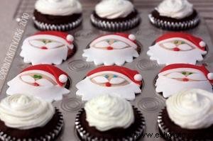 Ideas para decorar cupcakes navideños