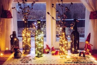 5 decoraciones navideñas de botellas de vino hechas a mano para diversión festiva