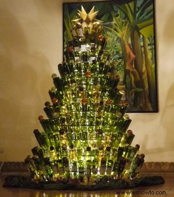 5 decoraciones navideñas de botellas de vino hechas a mano para diversión festiva