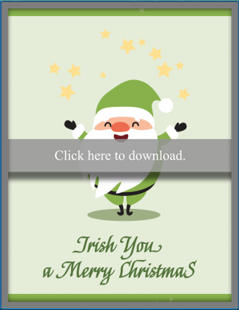 Tarjetas navideñas irlandesas gratis para imprimir y personalizar