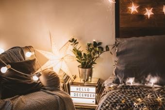 4 lindas y sencillas ideas de decoración navideña para dormitorios