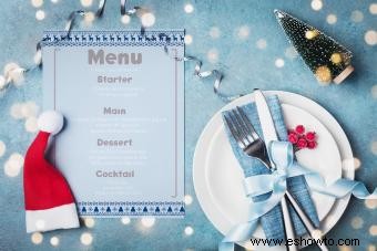 Menús imprimibles para la cena de Navidad para las fiestas