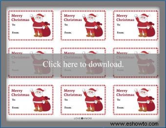 6 etiquetas de regalo de Navidad para imprimir gratis