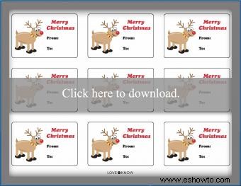 6 etiquetas de regalo de Navidad para imprimir gratis