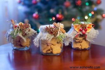 Regalos de Navidad hechos en casa en un frasco:Ideas para comida y manualidades