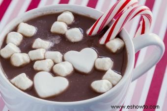 Chocolate caliente con licor de menta para calentar el alma