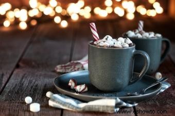 Chocolate caliente con licor de menta para calentar el alma