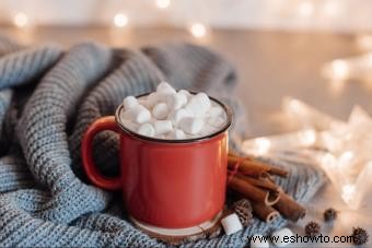 Chocolate caliente con licor de menta para calentar el alma