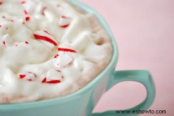 Chocolate caliente con licor de menta para calentar el alma