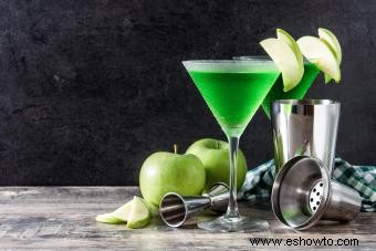 Receta de martini de manzana crujiente y agria