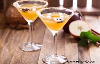 Recetas de martini de manzana y caramelo:dulce y sencillo