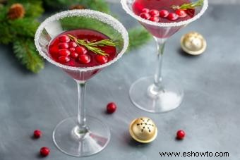 Receta de martini navideño deliciosamente alegre